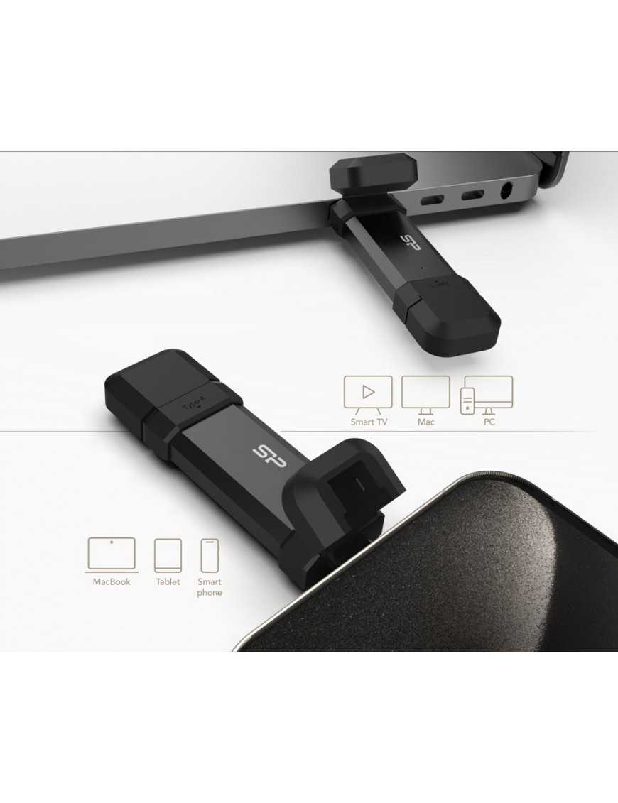 SILICON POWER εξωτερικός SSD Marvel Xtreme DS72, USB-C/USB 3.2, 2TB, μαύρο