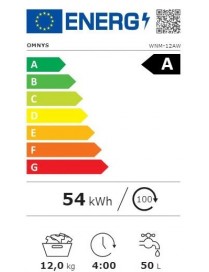 Omnys WNM-12AW Πλυντήριο Ρούχων 12kg 1400 Στροφών