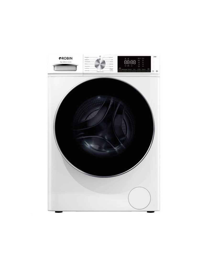 Robin RT-1085 Πλυντήριο Ρούχων 8kg με Ατμό 1400 Στροφών