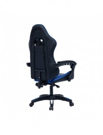 Καρέκλα γραφείου gaming William pakoworld PU μαύρο-μπλε