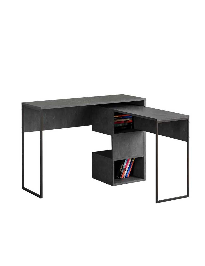 Γραφείο εργασίας πτυσσόμενο Badau pakoworld μελαμίνης ανθρακί 110x37x77εκ