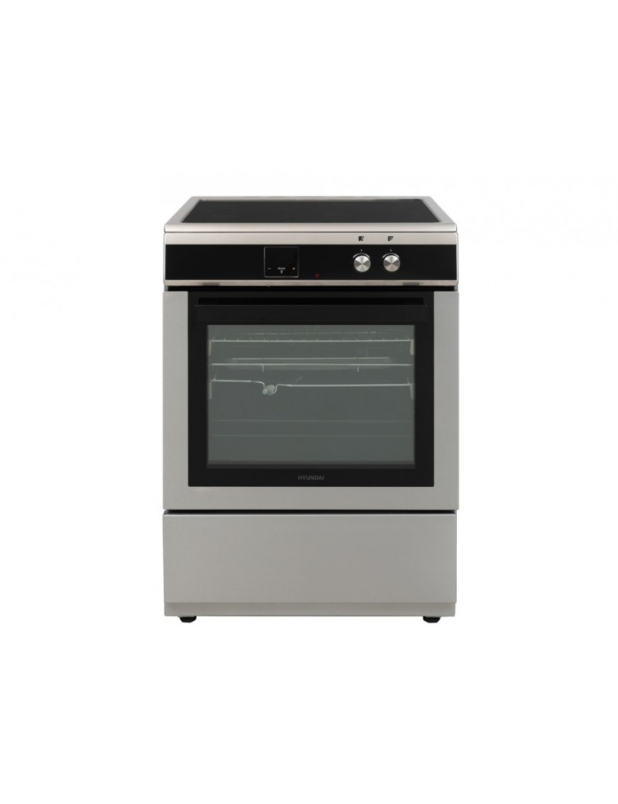 Hyundai HCIN23-7261I/XT Κουζίνα με πολυλειτουργικό φούρνο, επαγωγικές εστίες, χωρητικότητα φούρνου 69L, 9 λειτουργίες ψησίματος