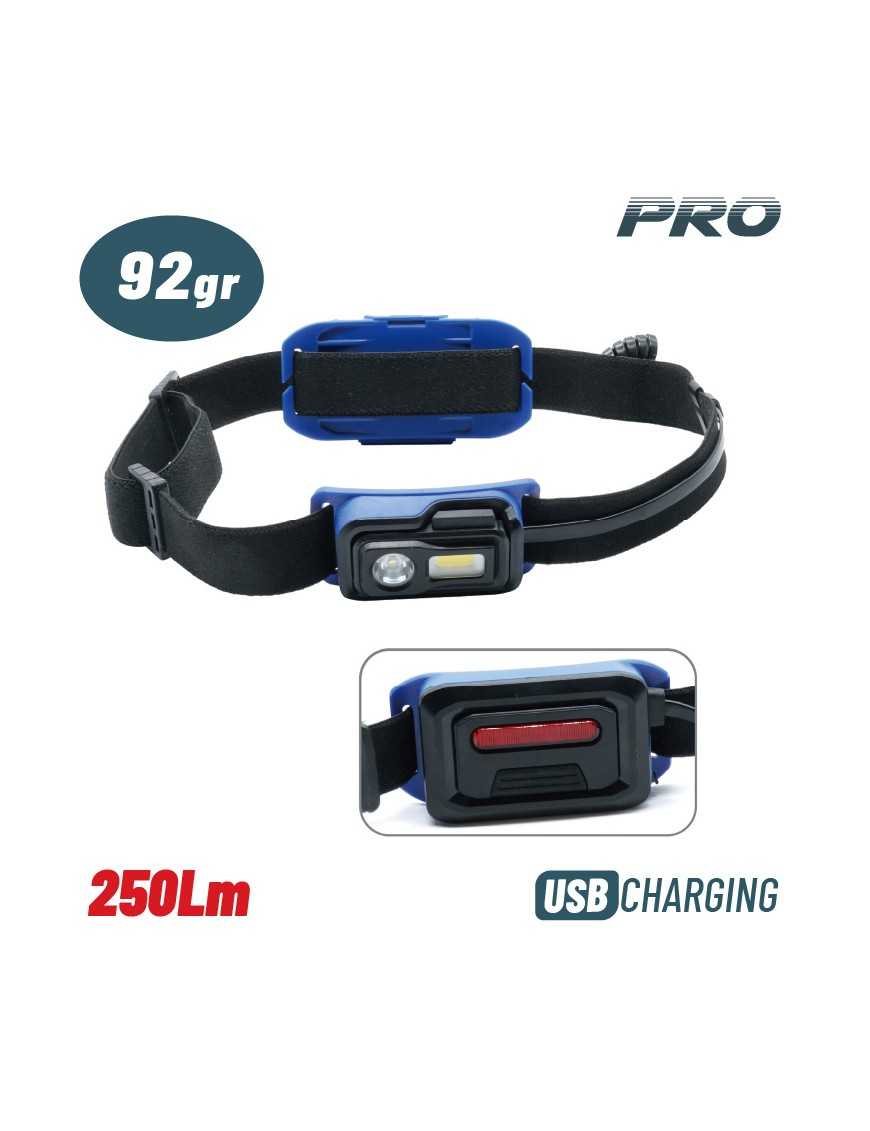 BORMANN Pro BPR6033 Φακός Κεφαλής Επαναφορτιζόμενος Διπλής λειτουργίας,250Lm,Αδιάβροχος