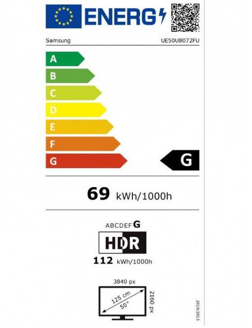 SAMSUNG LED Crystal UHD UE50U8072FUXXH 50" Τηλεόραση