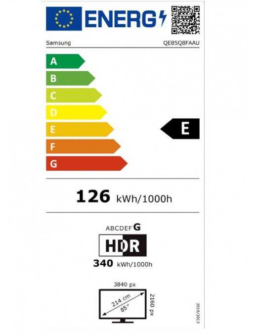 SAMSUNG QLED 4K QE85Q8FAAUXXH AI TV 85" Τηλεόραση