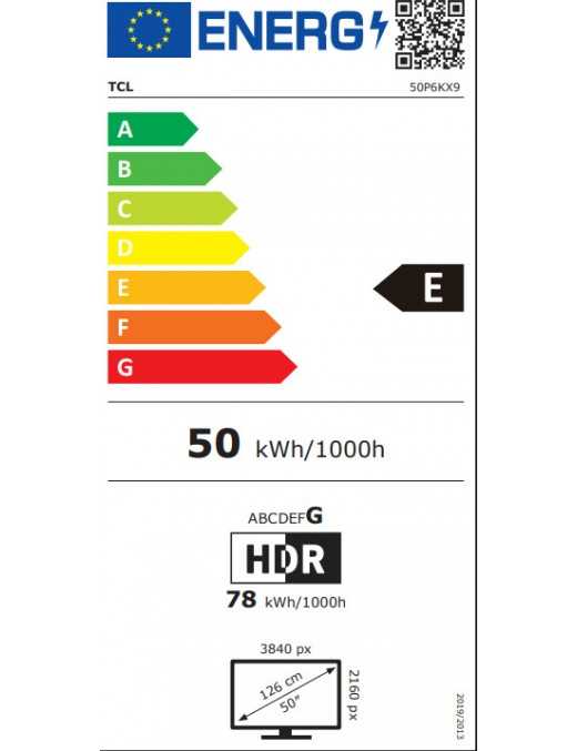 TCL 50P6K Smart Τηλεόραση 50" 4K UHD LED HDR (2025)