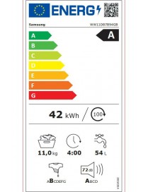SAMSUNG WW11DB7B94GBU4 Πλυντήριο Ρούχων