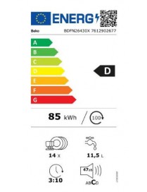 BEKO BDFN 26430 X Πλυντήριο Πιάτων Ελεύθερο