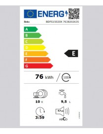 BEKO BDFS 15020 X Πλυντήριο Πιάτων Ελεύθερο