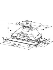 Faber Inka Smart C LGA52 Μηχανισμός Απορρόφησης 52cm Inox