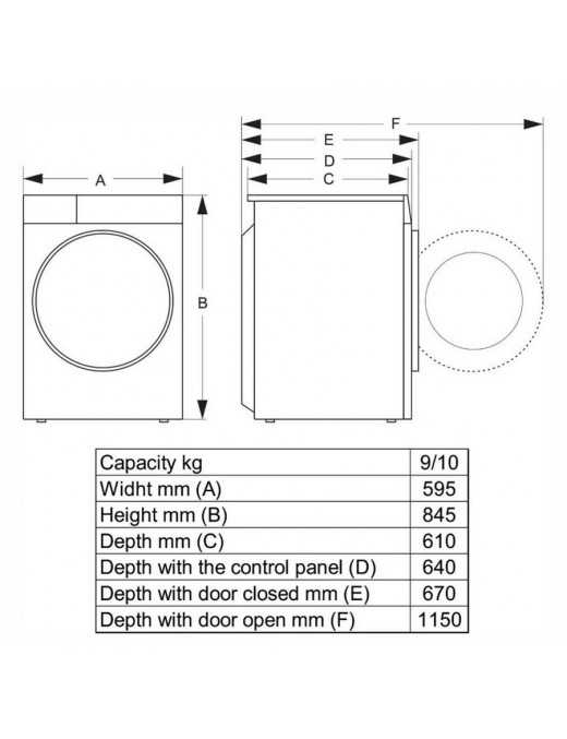Hisense DH3S902BWCC Στεγνωτήριο 9kg με Αντλία Θερμότητας