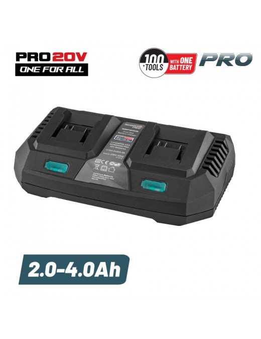 BORMANN Pro BBP2005 Φορτιστής Διπλής Μπαταρίας 20V Li-Ion-2X4Ah-3A