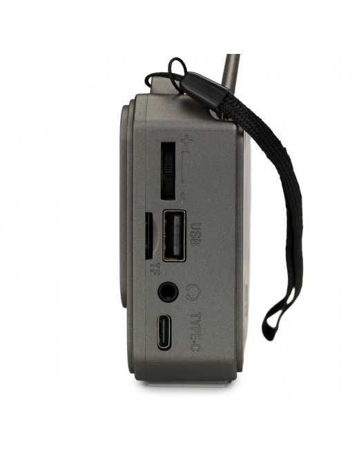 Οsio OPR-3020 Γκρι ψηφιακό φορητό ραδιόφωνο με Bluetooth, AUX, USB, FM, κάρτα TF, REC-5W