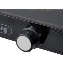 Rosberg R51445DB Επιτραπέζια κεραμική εστία με υπέρυθρες, 2000W, Ρυθμιζόμενος Θερμοστάτης, Μαύρο
