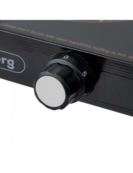 Rosberg R51445DB Επιτραπέζια κεραμική εστία με υπέρυθρες, 2000W, Ρυθμιζόμενος Θερμοστάτης, Μαύρο