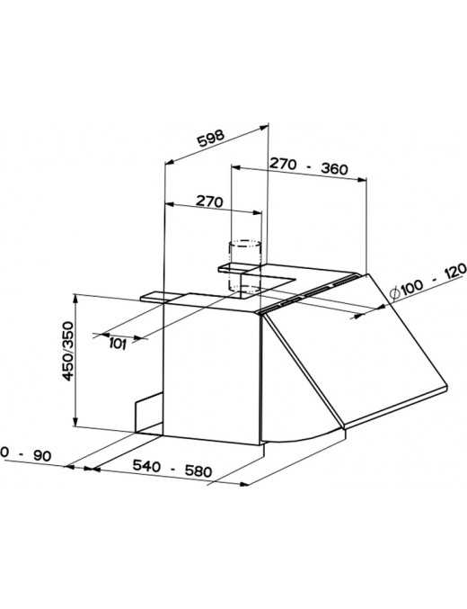 Faber 106/45 Plus Πτυσσόμενος Απορροφητήρας 60cm Λευκός
