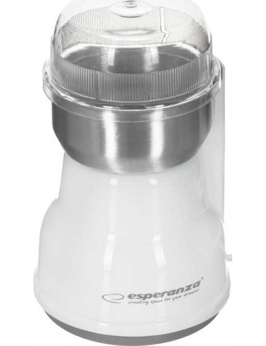 Esperanza EKC002W Ηλεκτρικός Μύλος Καφέ 160W με Χωρητικότητα 50gr Λευκός