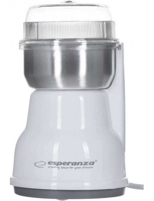 Esperanza EKC002W Ηλεκτρικός Μύλος Καφέ 160W με Χωρητικότητα 50gr Λευκός