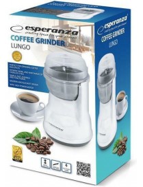 Esperanza EKC002W Ηλεκτρικός Μύλος Καφέ 160W με Χωρητικότητα 50gr Λευκός