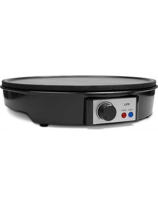 Life Mykrepa Κρεπιέρα 30cm Μαύρη 1000W