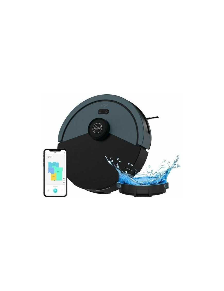 Hoover HG430H 011 Σκούπα Ρομπότ για Σκούπισμα & Σφουγγάρισμα με Χαρτογράφηση και Wi-Fi Μαύρη