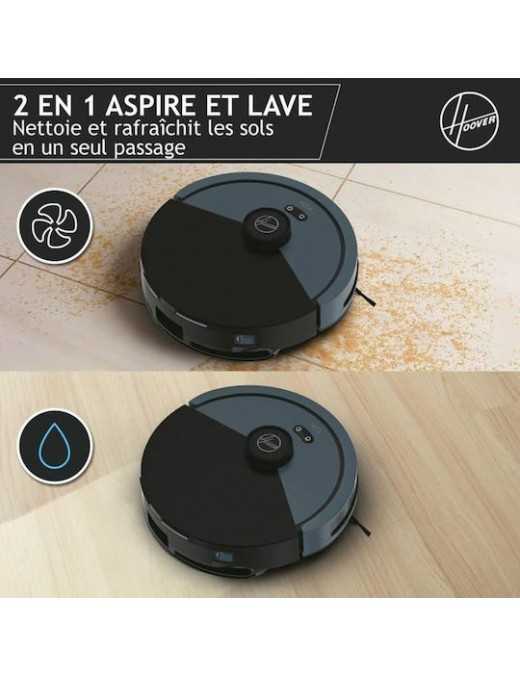 Hoover HG430H 011 Σκούπα Ρομπότ για Σκούπισμα & Σφουγγάρισμα με Χαρτογράφηση και Wi-Fi Μαύρη