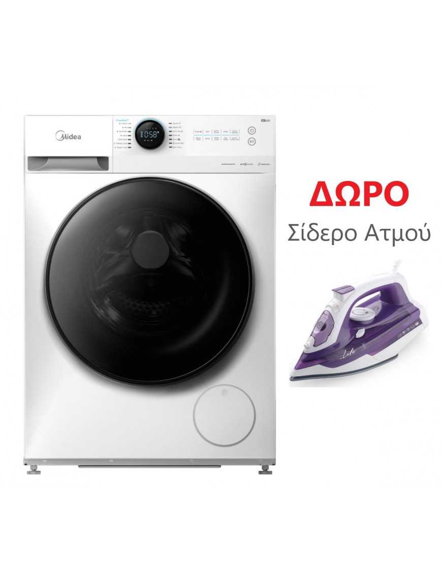 MIDEA MF200W90WB/W-GR Πλυντήριο Ρούχων + Δώρο Σίδερο Ατμού
