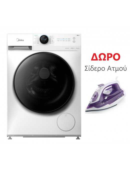 MIDEA MF200W90WB/W-GR Πλυντήριο Ρούχων + Δώρο Σίδερο Ατμού