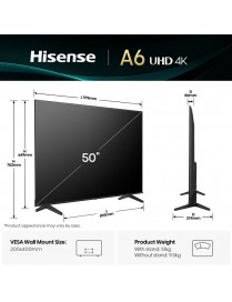 HISENSE 50A6Q UHD Smart 50'' Τηλεόραση