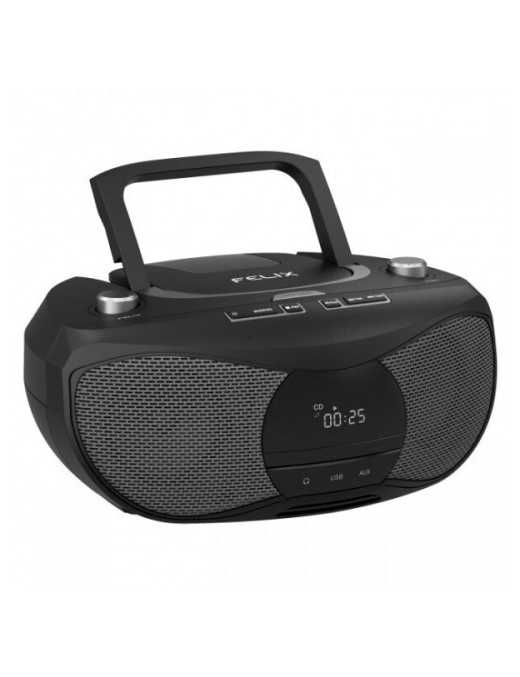 FELIX FCD-3918/BK Φορητό Ράδιο/CD/MP3/USB Player Με Bluetooth