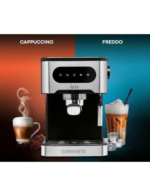 Izzy Sorrento IZ-6014 Μηχανή Espresso 1000W Πίεσης 20bar Ασημί