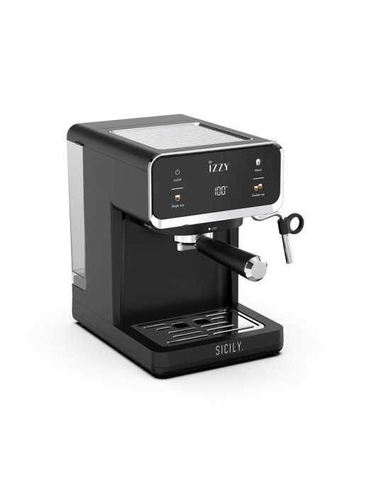 Izzy Sicily IZ-6017 Μηχανή Espresso 1000W Πίεσης 20bar Μαύρη