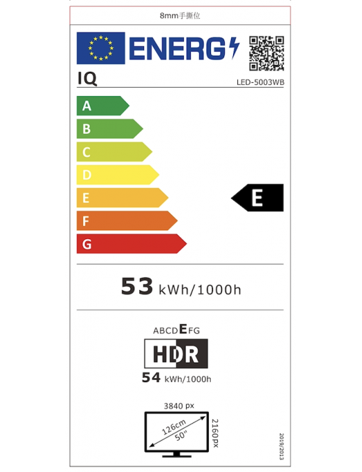 IQ LED-5003WB WebOS Smart Τηλεόραση 50"- 4K