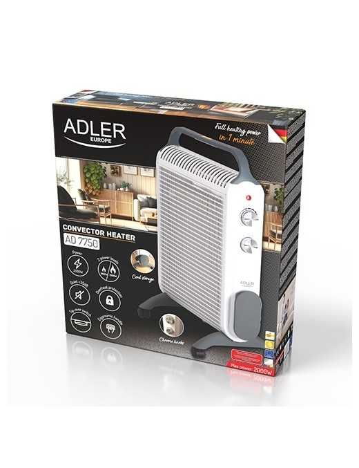 Adler AD-7750 Θερμοπομπός Δαπέδου 2000W με Θερμοστάτη