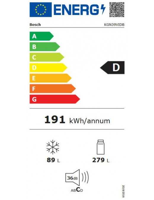 BOSCH KGN39VIDB Ψυγειοκαταψύκτης