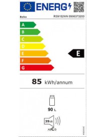 Beko RS9152WN Mini Bar 90lt Υ85xΠ48xΒ45εκ. Λευκό