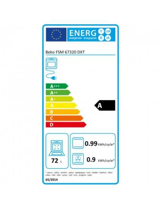 Beko FSM67320DXTB Κουζίνα 72lt Κεραμική