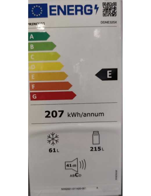 Princess DDNE325X Ψυγείο Δίπορτο Total NoFrost Inox