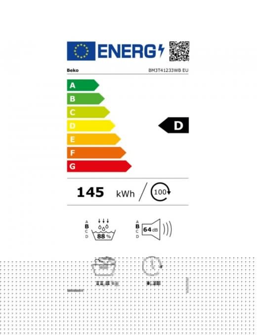 Beko BM3T41233WB Στεγνωτήριο Ρούχων 11kg