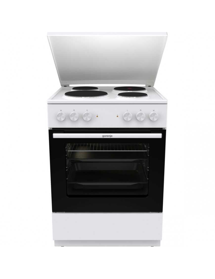 Gorenje GE6A41WB Κουζίνα 71lt με Εμαγιέ Εστίες Λευκή