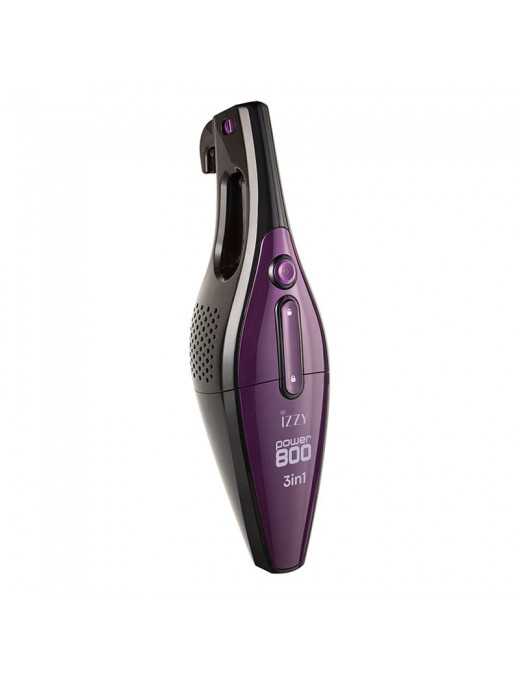 Izzy IZ-4001 3in1 Super Power 800 Ηλεκτρική Σκούπα 2 σε 1 Stick & Χειρός 800W Μωβ