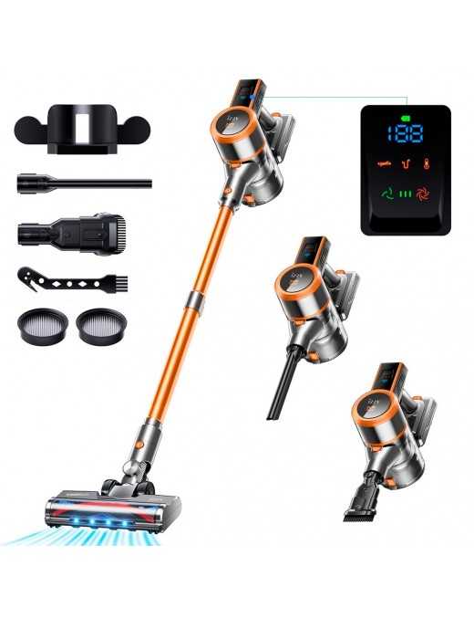 Izzy IZ-4007 Επαναφορτιζόμενη Σκούπα 2 σε 1 Stick & Χειρός 25.9V Πορτοκαλί