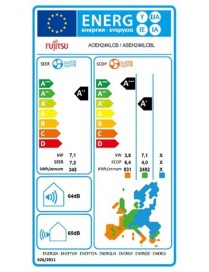 Fujitsu ASEH24KLCBL / AOEH24KLCB Κλιματιστικό Inverter 24.000 BTU A++/A+++ με WiFi