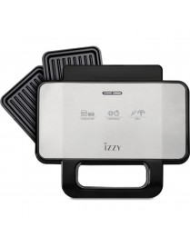 Izzy IZ-2036 Τοστιέρα Γκριλιέρα με Αποσπώμενες Πλάκες 1000W Inox