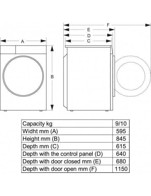Hisense DH5I104BWAB Στεγνωτήριο 10kg με Αντλία Θερμότητας