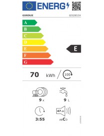 Gorenje GI520E15X Εντοιχιζόμενο Πλυντήριο Πιάτων για 9 Σερβίτσια