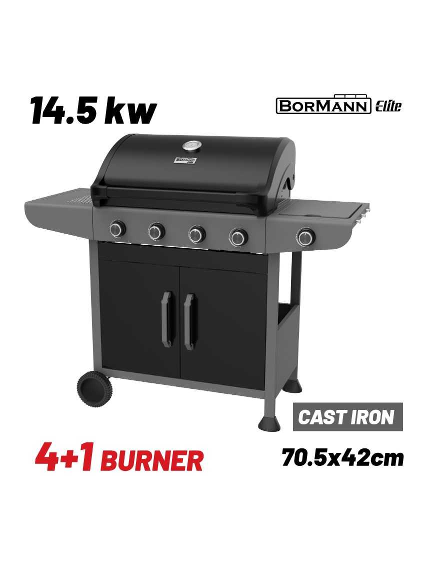 BORMANN Elite BBQ6041 Ψησταριά Υγραερίου FORGE 4+1 Εστιών με Μαντεμένια Σχάρα