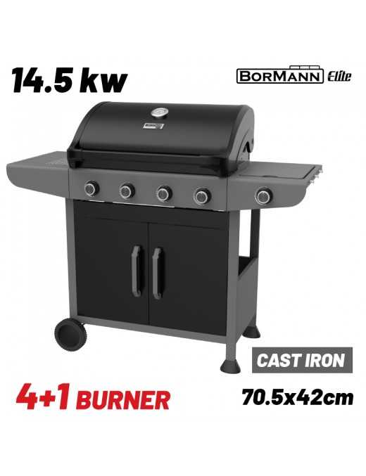 BORMANN Elite BBQ6041 Ψησταριά Υγραερίου FORGE 4+1 Εστιών με Μαντεμένια Σχάρα
