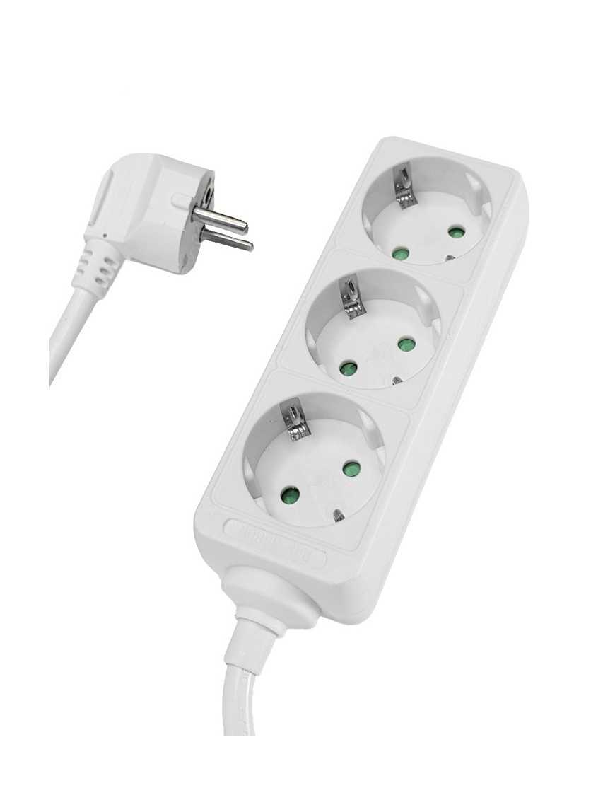 POWERTECH πολύπριζο PT-868, 3x schuko, 16A, 1.5m, λευκό