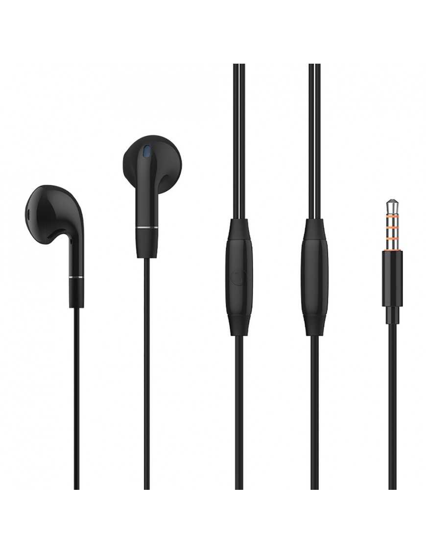 CELEBRAT earphones με μικρόφωνο G8, 3.5mm, 1.2m, μαύρα